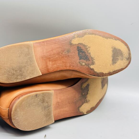 Sam Edelman Shoes Womens 10 Brown Leather Horsebit Loafers Slip On Casual Dress - Picture 9 of 11